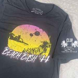 Grunt Style Club T Shirt Mens Size XL Black Short Sleeve‎ Beach Bash 1944